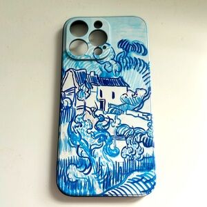 NWT iphone 14 Phone Case, Van Gogh Landscape Aesthetic Art Blue Phone Case